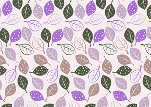 紫色系树叶花纹背景图案