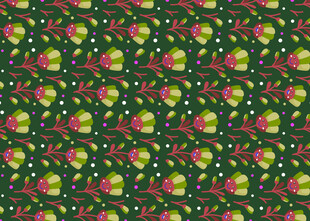 绿色花卉图案背景纹理