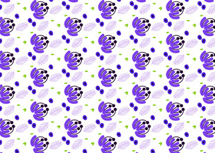 紫色卡通图案无缝背景图