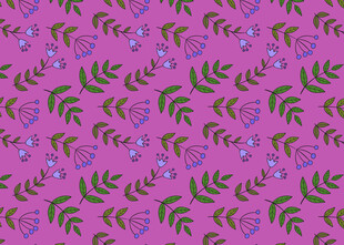 粉色花卉叶子图案背景