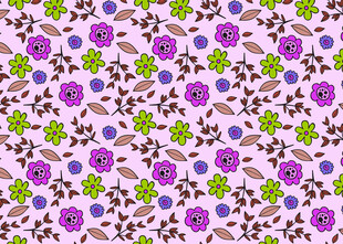 紫色花卉图案背景纹理
