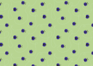 浅绿色底深蓝色圆点图案
