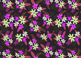 多彩花卉图案背景