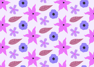 粉色花卉图案背景纹理