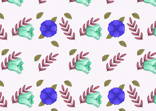 水彩花卉图案背景设计