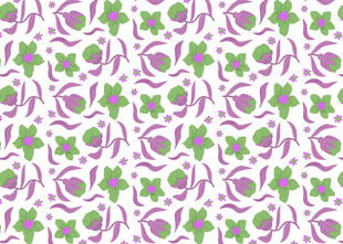 紫色绿色花卉图案背景