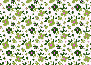 清新绿白花卉图案背景