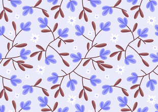 蓝紫花卉图案背景纹理