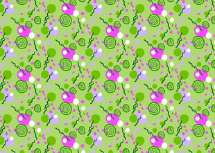 绿色花卉图案背景纹理