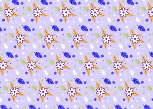 可爱动物花卉图案背景