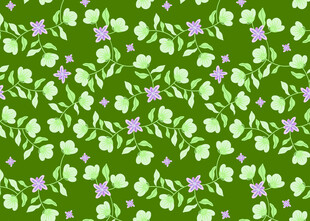 绿色花卉图案背景纹理