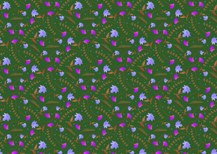 绿色背景花卉图案纹理