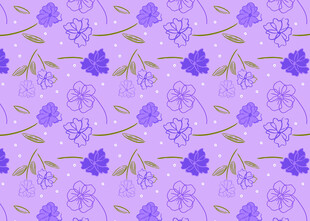 紫色花卉无缝图案背景