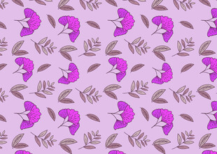 紫色动物植物图案背景