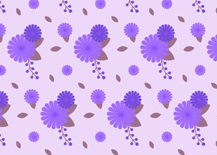 紫色花卉图案背景纹理