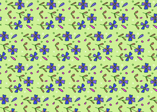 绿色底紫色花朵图案背景