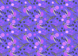 紫色花卉图案背景纹理