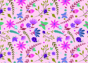 粉色花卉图案背景