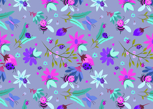 梦幻花卉图案背景