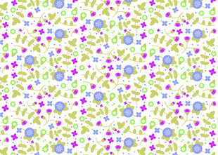 多彩花卉无缝图案背景