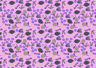 紫色花卉图案背景纹理