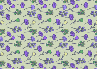 紫色花卉图案背景纹理