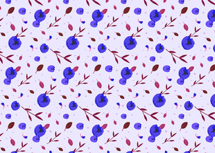 蓝紫色花卉图案背景纹理