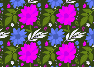 多彩花卉图案背景