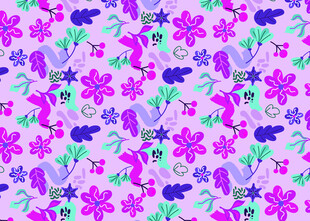紫色花卉图案背景纹理