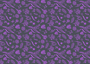 紫色花卉图案无缝背景