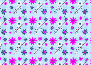 粉色紫色花卉几何图案背景