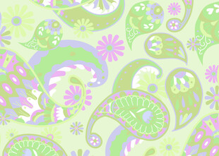 清新佩斯利花纹图案背景