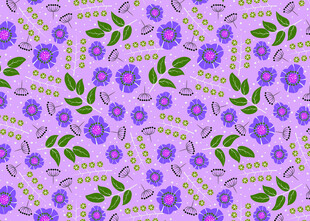 紫色花卉图案背景纹理