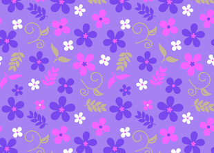 紫色花卉图案背景纹理