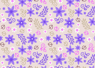 紫色花卉图案背景纹理