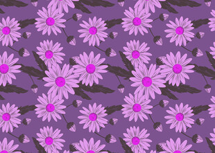 紫色花卉图案背景