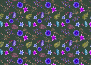 多彩花卉图案背景