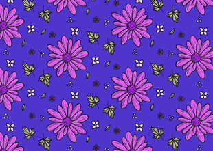 紫色花卉图案背景