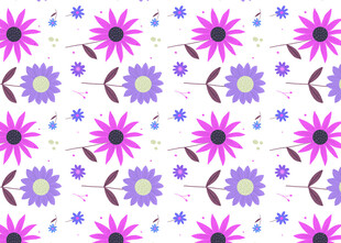 紫色花卉图案背景纹理