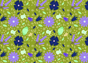 多彩花卉图案背景