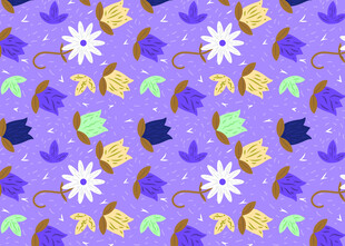 紫色花卉图案背景纹理