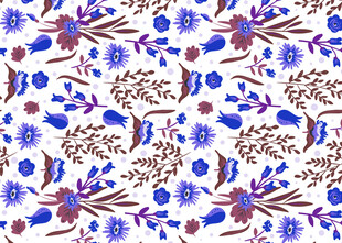 蓝紫花卉图案背景纹理