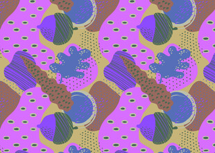 多彩几何植物图案背景