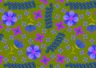 多彩花卉图案背景