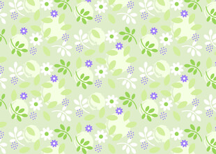 清新绿底花卉图案背景