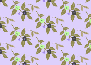 紫色背景橄榄枝叶图案