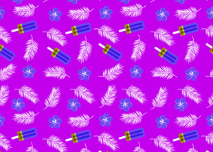 紫色背景多彩图案无缝纹理