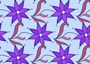 紫色花卉图案背景纹理