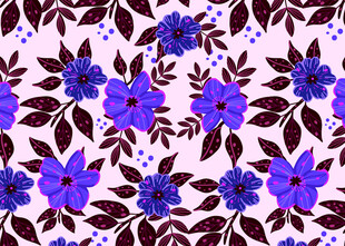 紫色花卉图案背景