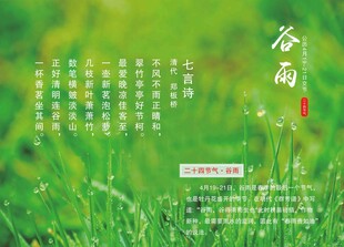 清新谷雨节气